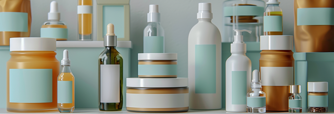 Variety of products from multiple industries, each featuring labels