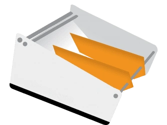 Tischetikettenspender für innen- und aussengewickelte Rollen