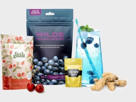 Standbodenbeutel für Saft