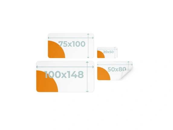 Bedruckte Aufkleber rechteckig