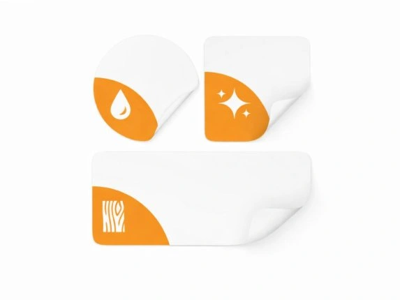 bedruckte Aufkleber nach Material