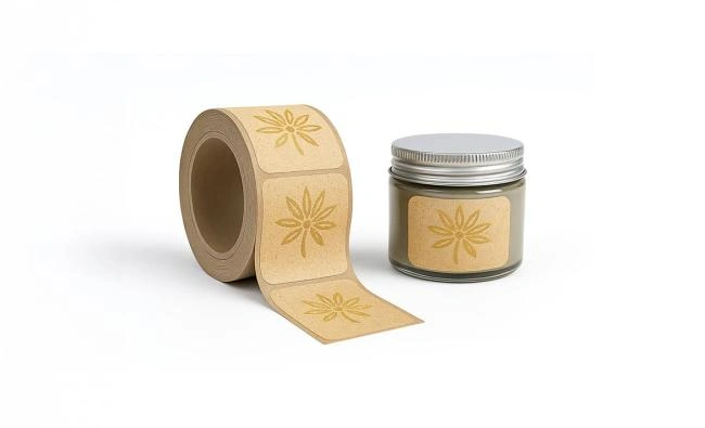 Bedruckte Kosmetiketiketten aus Naturpapier