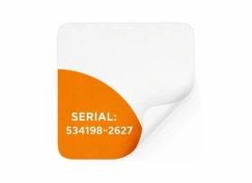 Seriennummer-Aufkleber