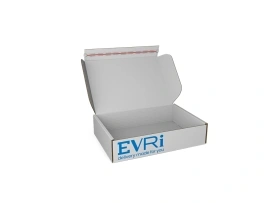 Evri Small Parcel Box with adhesive strip | 450 × 320 × 100 mm