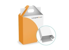 Boîte à poignée avec patte d'insertion