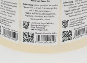 Fortlaufend nummerierte Etiketten auf Rolle