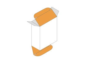 scatola astuccio lineare - alette alternate