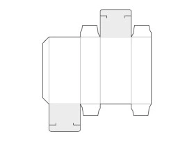 Boîte en carton avec languette d'insertion - languette décalée