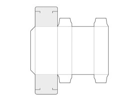 Boîte en carton avec languette d'insertion - languette opposée