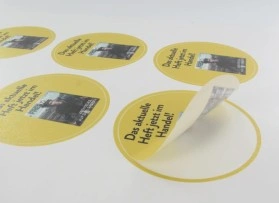 &eacute;tiquettes adh&eacute;sives rondes DIN A4