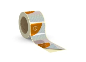 Security PET film, void text with hologram