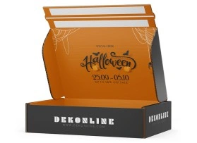 Klappdeckelschachtel mit Klebestreifen - innen und außen bedruckt