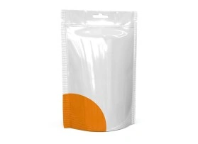 Doypack Blanc en Plastique - avec Zip et Trou Européen