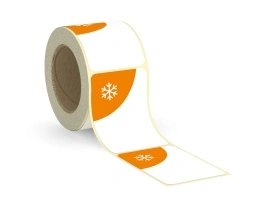 PP film, white, glossy, permanent adhesive, freezer-safe