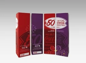 Bo&icirc;te pliante avec languette - Coca Cola