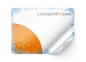 White PP film, glossy, permanent, freezer-safe