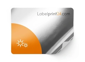 Carta metallizzata, ARGENTO lucido, adesivo permanente