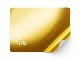 Metallized paper, GOLD glossy, permanent