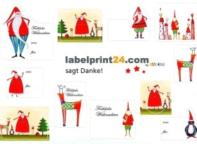 Label DIN A4 with christmas wishes 