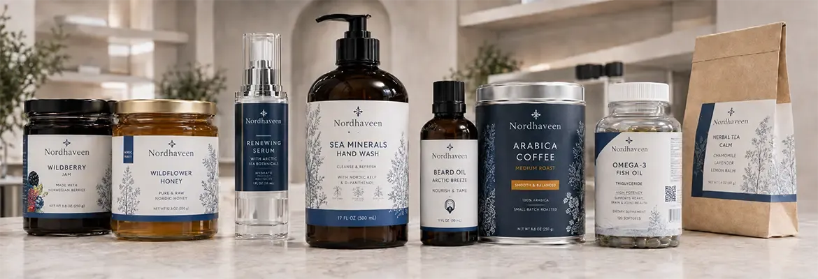 diverse consumer products with labels