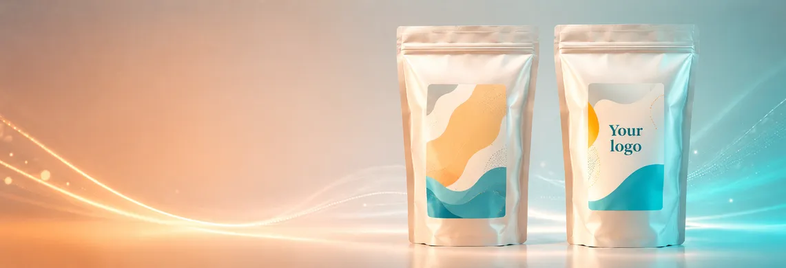 Etiketten mit Logo auf Doypacks