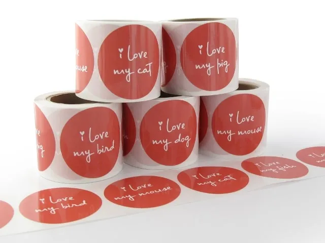 Glanzlaminat auf Etiketten Etiketten - Glanzlaminat