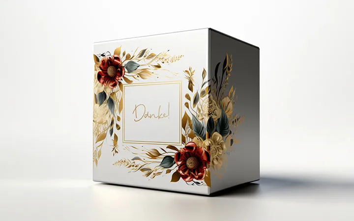 Boîte pliante avec dorure à chaud