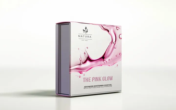 Boîte pliante avec vernis à dispersion