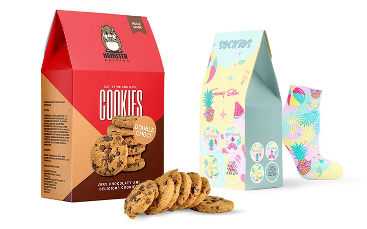 Advertised cookie pouch box