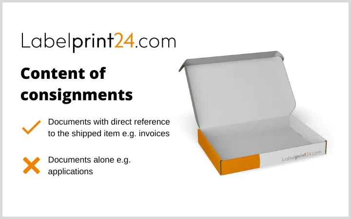 Content of consignments