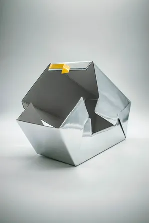 Scatola pieghevole in argento Faltschachtel in Silber