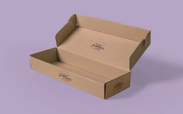 braune, nachhaltige Klappdeckelschachtel braune, nachhaltige Klappdeckelschachtel