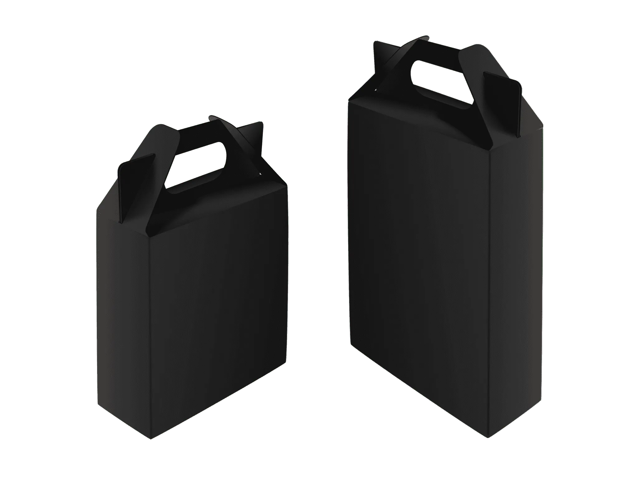 Black carrying handle box