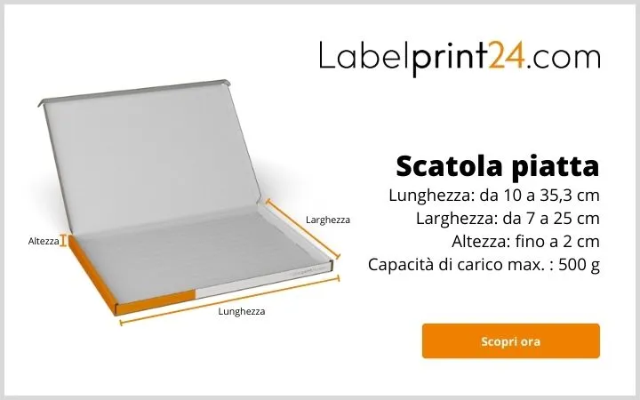 Scatola piatta misure