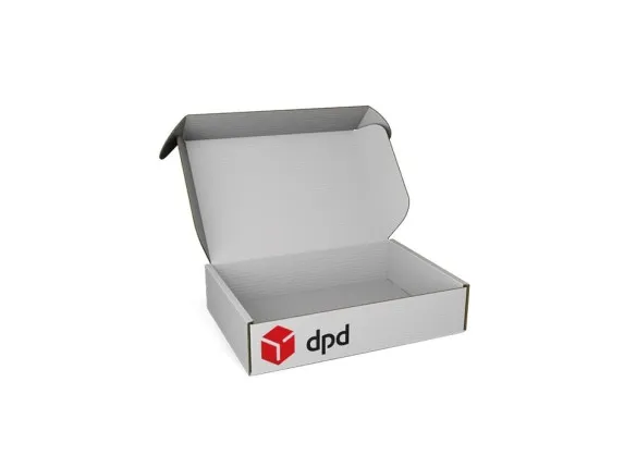 Vollflächig bedruckter DPD Karton