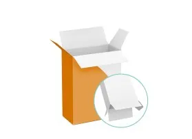 Boîte en carton à rabats recouvrants