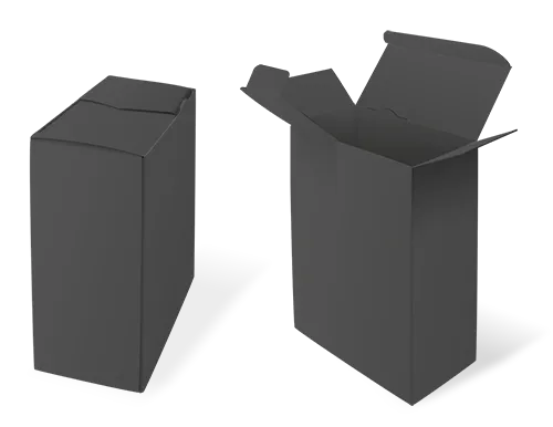 Boîte distributrice noire pour étiquettes