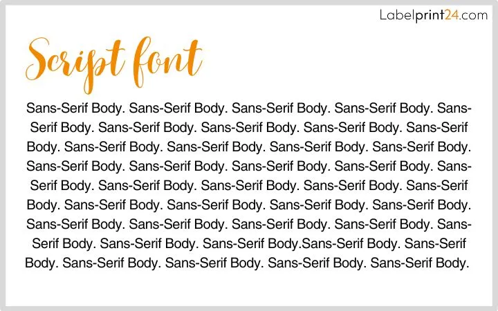 Script font