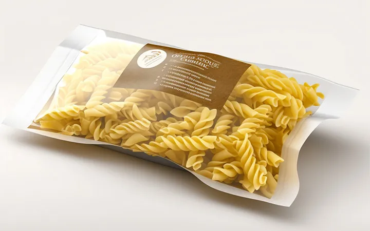 Nudeln in Folienbeutelverpackung Nudeln in Folienbeutelverpackung