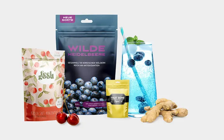 Kunststoffverpackung die Lebensmittel verpackt