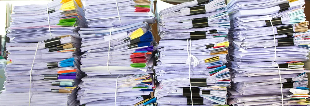 Papierverbrauch Banner Papierverbrauch Banner