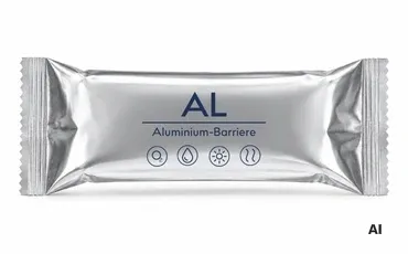 Flowpack mit Aluminium-Barriere