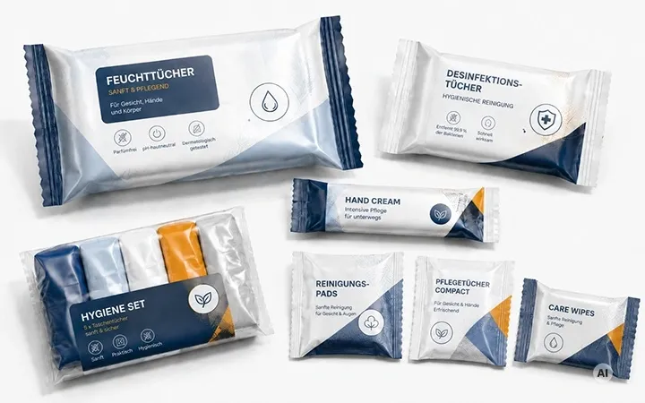 Flowpack für Hygieneprodukte und Kosmetik Flowpack für Hygieneprodukte und Kosmetik