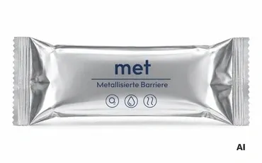 Flowpack mit metallisierter Barriere