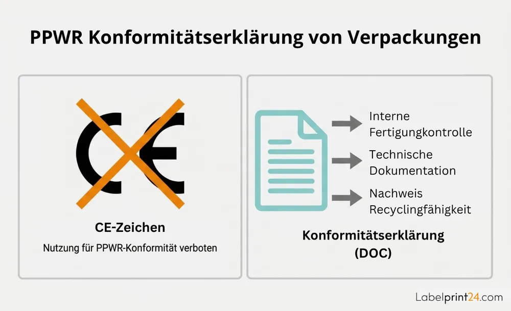 PPWR Konformitätserklärung von Verpackungen