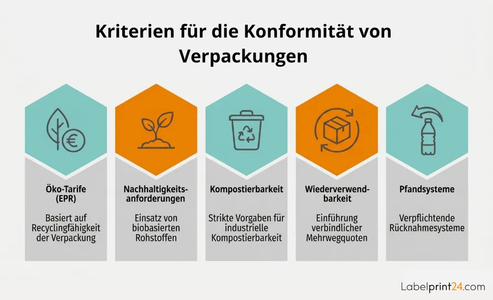 PPWR Kriterien für die Konformität von Verpackungen 