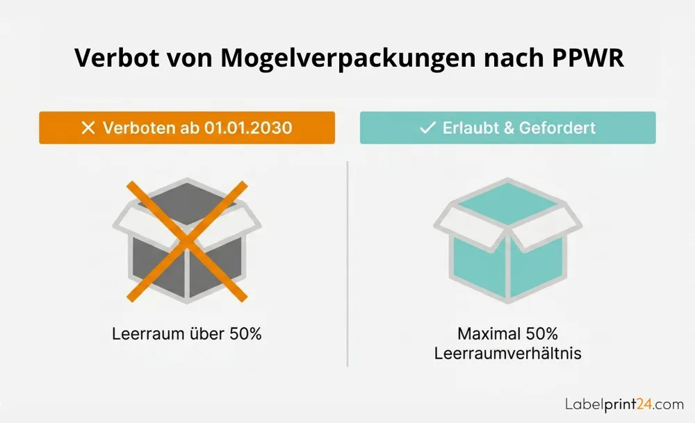 Verbot von Mogelverpackungen nach PPWR 