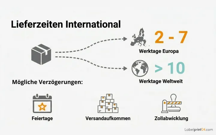 Lieferzeiten DHL International 