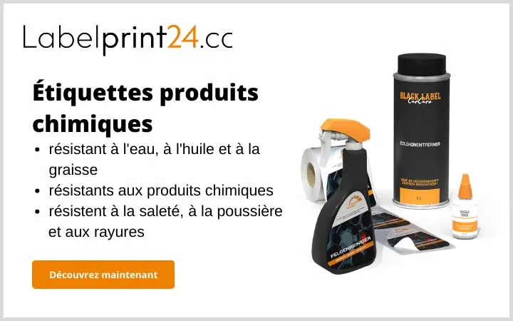 Étiquettes produits chimiques