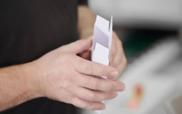 Pliage de l'emballage primaire